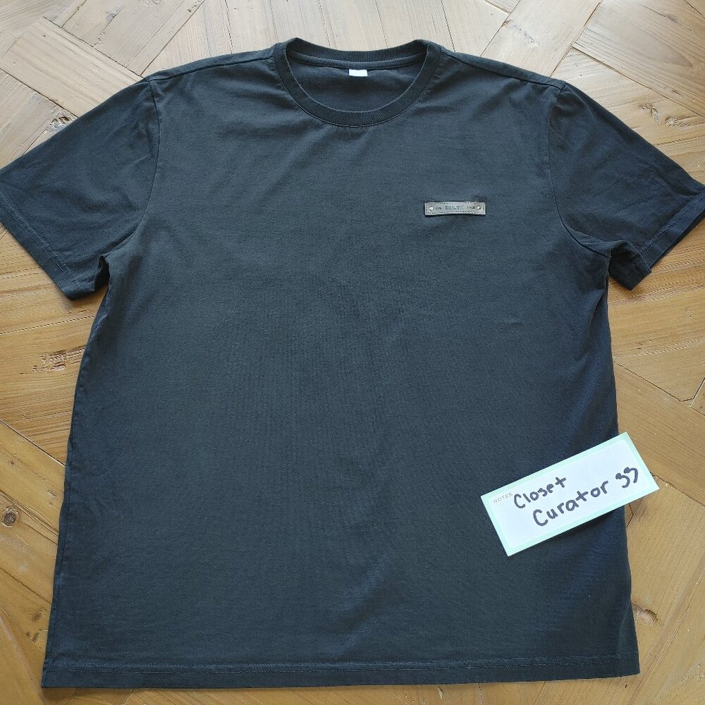 Berluti Leather Tab T Shirt black size XL